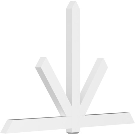 Ekena Millwork Kennewick Architectural Grade PVC Gable Bracket, 96"W x 64"H x 4"D x 6"F, 16/12 Pitch GBP096X64X0406KEN00